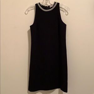 Loft Black Dress with Pearls